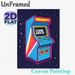 Retro Arcade Game Machine Painting Poster, Vibrant Neon-style Retro Arcade Machine With "Game Over" Text Poster, Nostalgic Gaming Decor Suitable For_maomaolike.com