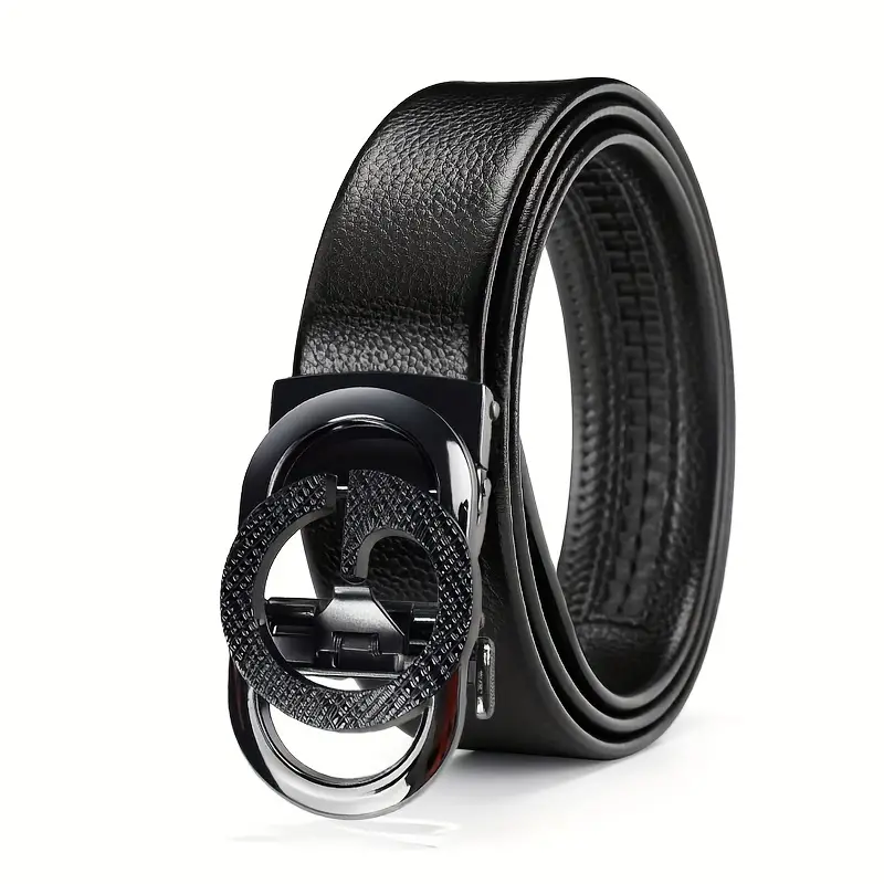 HOT Men's Alloy Automatic Buckle Business Brand Designer PU Belt_maomaolike.com