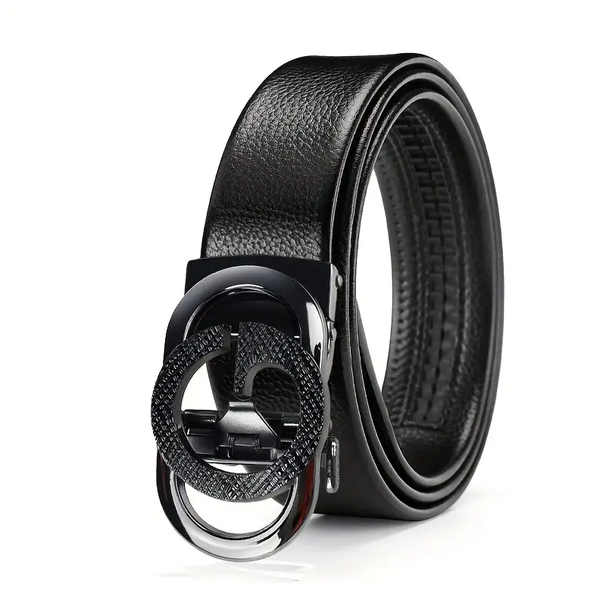 HOT Men's Alloy Automatic Buckle Business Brand Designer PU Belt_maomaolike.com