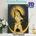 Virgin Mary Religious Painting Poster, Exquisite Gilded Traditional Icon-style Poster, Sacred Religious Decorative Artwork Suitable For Home Prayer_maomaolike.com