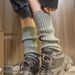 Lolita knitted pile socks Extended jk calf socks Modified leg socks Leg socks Slimming leg mask_maomaolike.com