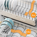 Pull-out Dish Stainless Steel Kitchen Cabinet Built-in Storage Under Sink Drawer-style Bowl Plate Draining Rack_maomaolike.com