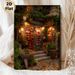 Cozy Bookstore Painting Poster, Warm-toned Vintage Enchanted Street Scene Poster, Inviting Nostalgic Ambience, Ideal For Home Study, Living Room_maomaolike.com