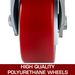VEVOR 4 Pack 6 X 2 Inch Caster Wheels 2 Rigid And 2 Swivel Casters With Side Brake Polyurethane Iron Core Plate 1000LBS Capacity Per Wheel_maomaolike.com