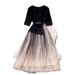 Women's Clothing new mesh dress female design sense splicing slim waist medium length first love fairy dress_maomaolike.com