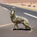 Solid Figurine Wealth-Enhancing Wolf Dog Brass Art Pet Copper Handle Antique-Style Distressed Sculpture Antique Bronze Artifact_maomaolike.com