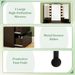 Corner Vanity Desk With 3-Color LED Lighted Mirror And Power Outlet_maomaolike.com