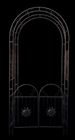 Metal Garden Arch With Doors Garden Arbor Trellis Climbing Plants Support Arch Outdoor Arch Wedding Arch Party Events Archway Black_maomaolike.com