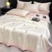 Wholesale Washed Tencel Summer Cool Embroidered Air Conditioning Four-Piece Set Machine Washable Ice Silk Thin Wide Edge Quilt_maomaolike.com