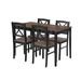 Eco-Friendly Solid Wood Dining Set - Sustainable Home & Restaurant Furniture With Black Metal Accents, Dark Brown_maomaolike.com