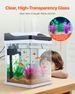 2 Gallon Fish Tank Aquarium LED Smart Square Clear Glass 7 Color Self Cleaning_maomaolike.com