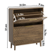 31.5 Walnut Shoe Cabinet, Mid-Century Modern Freestanding Shoe Cabinet, Freestanding Organizer With 2 Flip-Top Drawers, Suitable For Entry, Hallway And Foyer_maomaolike.com