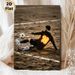 Soccer Player Painting Poster, Dynamic Illustrated Soccer Player Sliding For Ball Poster, Eye-catching Glowing Number 10 And Cleats, Ideal For Game_maomaolike.com