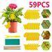 59Pcs Yellow Fly Dual-Sided Trap Plastic Bug Insect Gnat Traps Sticky Board For Mosquitos Fungus Gnats Flying_maomaolike.com