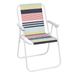 Folding Beach Chair, Lightweight Beach Chair With High Back, Portable Foldable Camping Chair Lawn Chair With Hard Armrest, Colorful Stripes_maomaolike.com