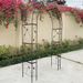 Metal Garden Arch With Doors Garden Arbor Trellis Climbing Plants Support Arch Outdoor Arch Wedding Arch Party Events Archway Black_maomaolike.com