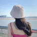 Hot Sale 2024 New Best-selling Sun Hat Fashion Pleated Bubble Plaid Ladies Fisherman Hats Breathable All-match Show Face Small_maomaolike.com