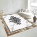 Living Room Rug, Oversized Rug, Marble Pattern With Geometric Border Bedroom Rug,Soft Thickened Washable Thickened Underlay,Bedside Rug Decorative Rug_maomaolike.com