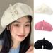 Hot Sale Pearl Berets for Women Girls Thin Cotton Solid Color Octagonal Hat Korean Fashion Versatile Painter Ladies Grace Newsboy_maomaolike.com