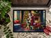 Irish Wolfhound And Santa Claus Doormat Front Door Mat Indoor Outdoor Rugs For Entryway, Non Slip Washable Low Pile, 24H X 36W_maomaolike.com