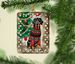 Black And Tan Coonhound Christmas Porcelain Ornament Christmas Tree Hanging Decorations For Home Christmas Holiday, Rectangle, Gift, Multicolor_maomaolike.com