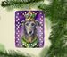 Scottish Deerhound King Of Mardi Gras Porcelain Ornament Christmas Tree Hanging Decorations For Home Christmas Holiday, Rectangle, Gift, Multicolor_maomaolike.com