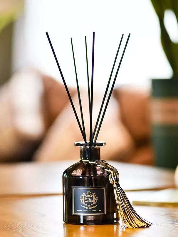 Gray Small Bottle Aromatherapy Diffuser For Hotel Bedrooms, Long-lasting Reed Diffuser, Flameless Aromatherapy Essential Oil._maomaolike.com