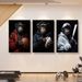 Trendy Street-style Chimpanzee Triptych Featuring A Baseball Bat, A Basketball And A Rugby Ball, Blending American Retro And Hip-hop Culture_maomaolike.com