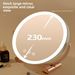 LED Makeup Mirror, 360° Rotatable Touch Control Vanity Mirror, 3 Colors Dimmable Light With Memory Function, HD Fill Light Mirror For Dresser Bedroom_maomaolike.com