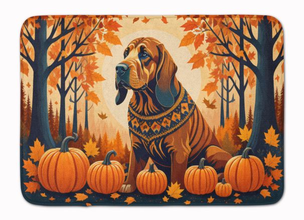 Bloodhound Fall Memory Foam Kitchen Mat Machine Washable Anti-Fatigue Mat Cushion Comfort Bath Mat Or Kitchen Rug_maomaolike.com