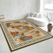Living Room Rug Large-sized Rug With Geometric Pattern Bedroom Rug Plush Thickened Machine Washable Thickened Rug Bedside Rug Interior Decorative Rug_maomaolike.com