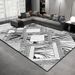 Living Room Rug Large Size Gorgeous Gold Frame Design Bedroom Rug Plush Thickened Machine Washable Thickened Underlay Interior Decorative Rug_maomaolike.com