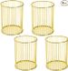Metal Pen Cup Makeup Brush Holder For Desk, Round Wire Mesh Desktop Organizer For Office School Home Vanity_maomaolike.com