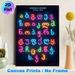 Georgian Alphabet Painting Poster, Vibrant Neon-hued Complete Georgian Alphabet Poster, Practical For Language Learning, Ideal For Study Rooms And_maomaolike.com