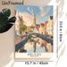 Bruges Belgium Canal Cityscape Painting Poster, Vibrant Retro-style Scenic Poster With Historic Buildings & Canal Reflections, Delicate Travel-themed_maomaolike.com