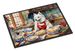 American Eskimo Christmas Cookies Doormat Front Door Mat Indoor Outdoor Rugs For Entryway, Non Slip Washable Low Pile, 24H X 36W_maomaolike.com