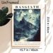 Basgiath Castle Fantasy Painting Poster, Mysterious Moonlit Mountain & Dragon Scene Poster, Atmospheric Fantasy Artwork For Bedroom, Living Room Wall_maomaolike.com