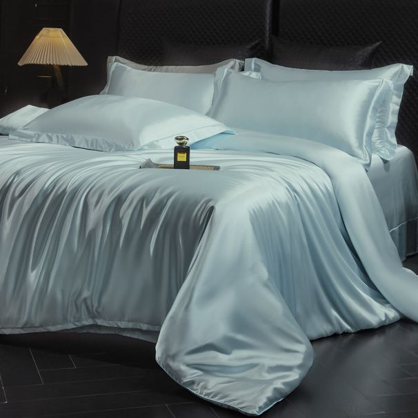 Factory Wholesale Upgraded Good Fabric Washed Ice Silk Single Solid Color Quilt Cover Export Cross-Border E-commerce_maomaolike.com