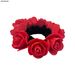 More Charming New Foam Flower Hair Loop Rose Hair Ornament Hair Rope Ball Head High Elastic Hair Loop_maomaolike.com