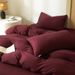 Wholesale Nordic Minimalist Style Solid Color Jersey Soft Knitted Four-Piece Set Pure Cotton Double Naked Sleep Bedding_maomaolike.com