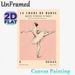 Ballet Dancer Painting Poster, Vintage French Art Style Elegant Ballerina Poster, Delicate Retro Artwork Ideal For Bedroom, Dance Studio And Living_maomaolike.com