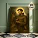 Saint Francis With Wildlife Painting Poster, Classic Oil Painting Style Poster, Peaceful Spiritual Artwork Featuring Saint Surrounded By Gentle Forest_maomaolike.com