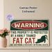 Funny Fat Cat Warning Painting Poster, Vintage Distressed Style Poster, Humorous "property Protected By Fat Cat" Design, Whimsical Decorative Piece_maomaolike.com