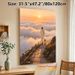 Jesus With Lamb Spiritual Painting Poster, Warm-toned Oil Painting Style Poster, Serene Sunset Scene With Jesus And Lamb Above Clouds, Peaceful_maomaolike.com