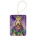 Otterhound King Of Mardi Gras Porcelain Ornament Christmas Tree Hanging Decorations For Home Christmas Holiday, Rectangle, Gift, Multicolor_maomaolike.com