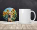 Shar Pei In Sunflowers Large Sandstone Coasters Pack Of 4 Absorbent Round Coasters Decor Gifts For Men Or Women, 4 In, Multicolor_maomaolike.com
