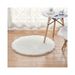 Round White Home Living Room Bedroom Plush Carpet_maomaolike.com