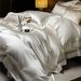 2 Italian Style High Luxury Heavy Silk Satin Nude Sleep Grade Bedding High-end Ultra-fine Denier Tencel Cotton Four-piece Set Home_maomaolike.com