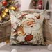 Christmas Pillow Covers 18x18 Inch Set Of 4 Santa Claus Reindeer Decorative Vintage Throw Pillow Covers Winter Retro Farmhouse Decoration For Home Couch BTHZ-140B18_maomaolike.com