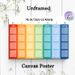 Spanish Weekly Routine Painting Poster, Vibrant Rainbow Grid-style Planner Poster, Clear Structured Layout To Organize Weekly Schedules, Ideal For_maomaolike.com